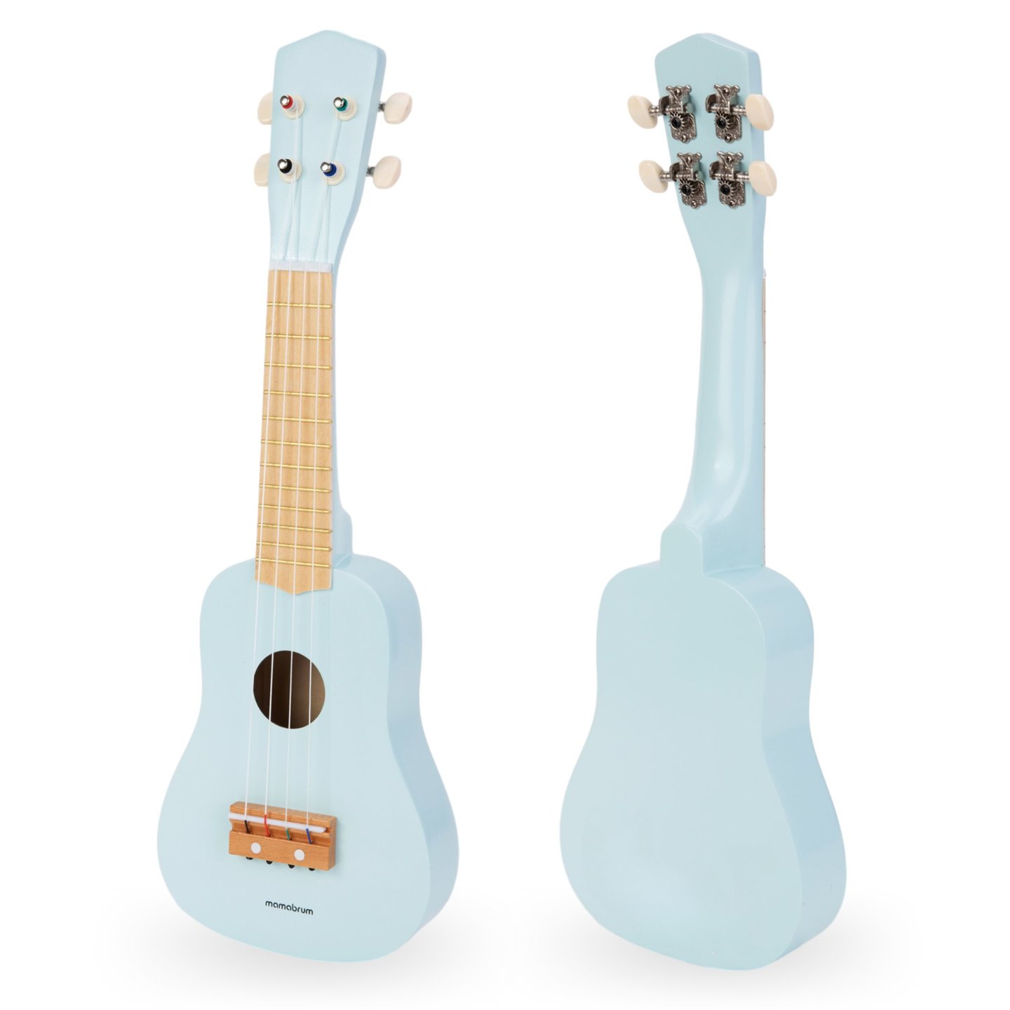 Dřevěná kytara pro děti - ukulele - modrá barva